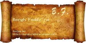 Bergh Fedóra névjegykártya
